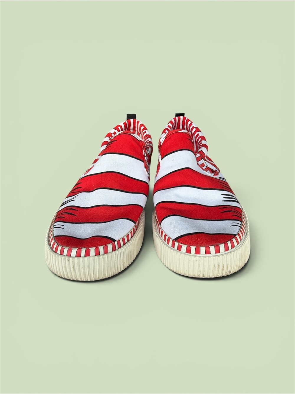 Skechers Red and White Slip-On Sneakers